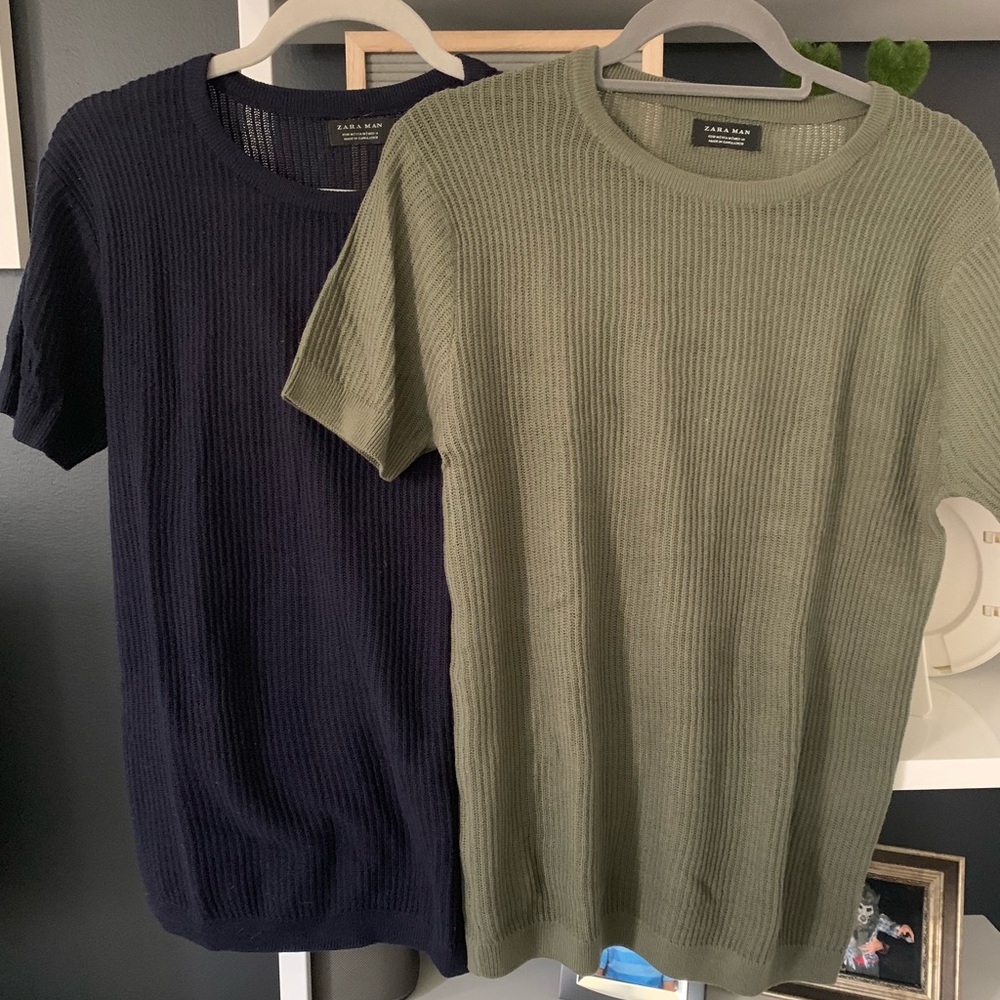 Zara Man Ribbed T Shirt Bundle